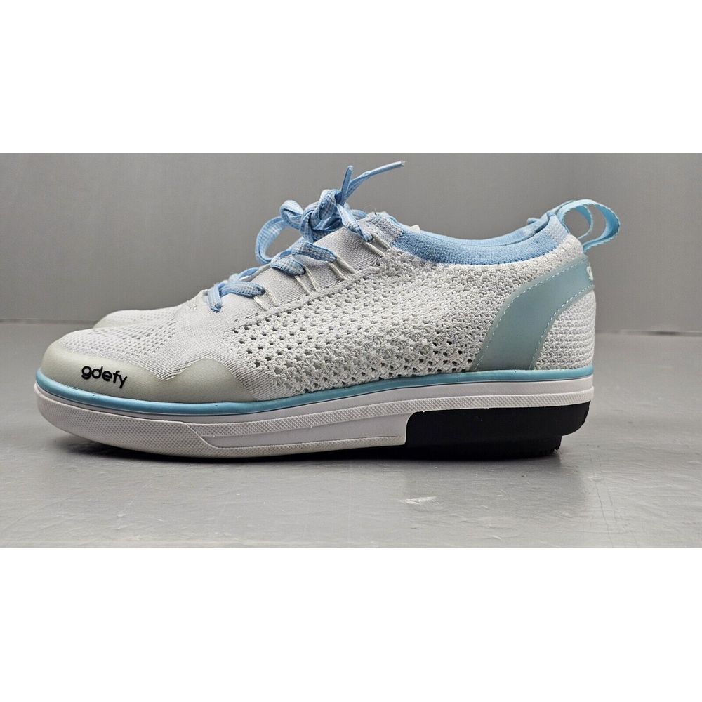 Gravity Defyer Sneakers Womens 8. G-Defy Jenni Shoes Knit White Blue.